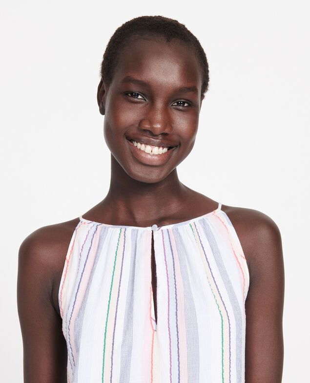 Cotton maxi dress Stripes multico