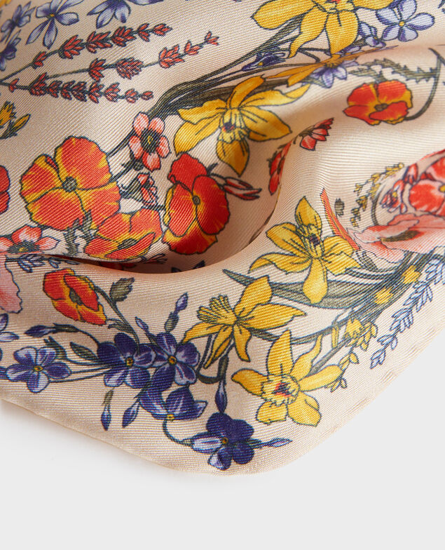 Silk diamond scarf Tapioca