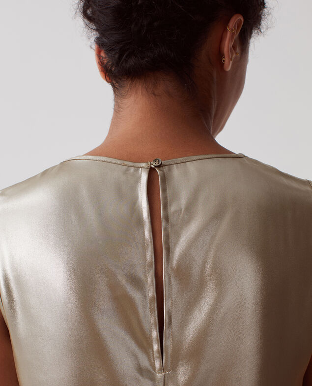 Sleeveless top I322 dune beige