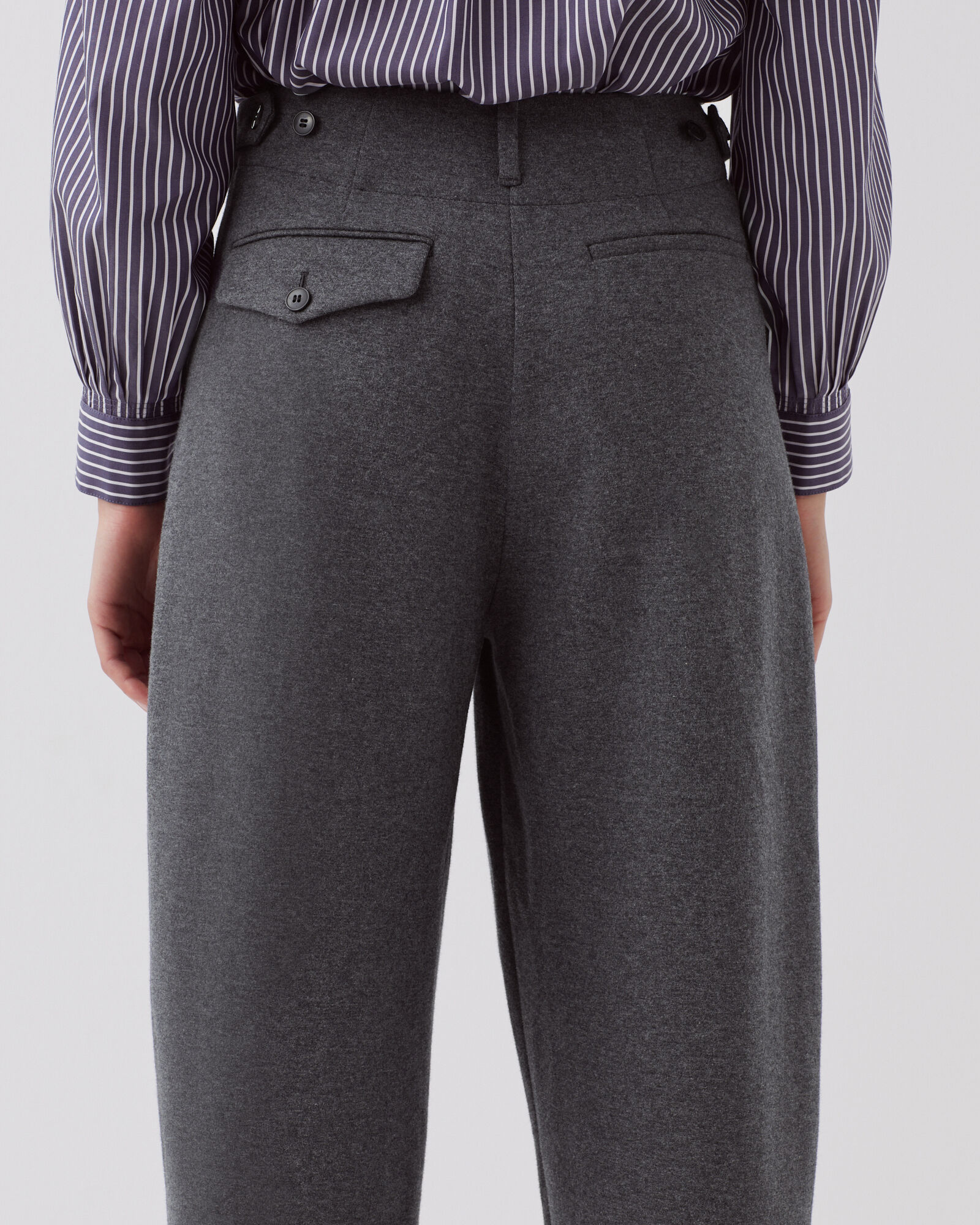 PEGGY - Carrot trousers grey melange - Comptoir des Cotonniers
