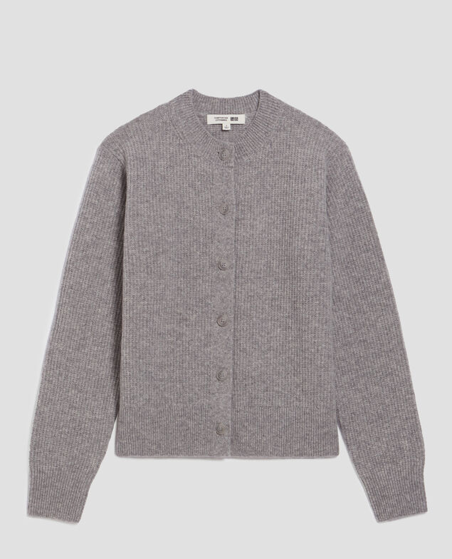 Wool cardigan U060 gray