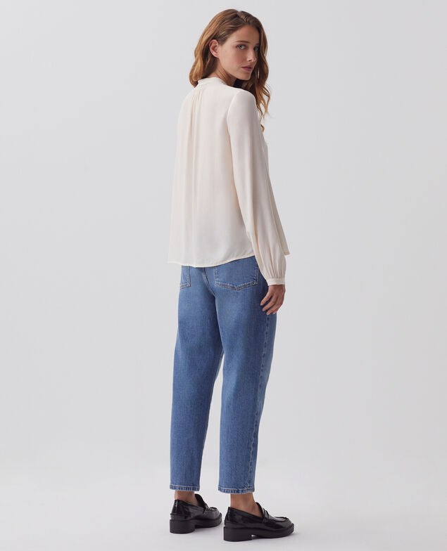 Silky long-sleeve shirt J300 natural