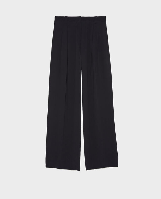 High waisted wide trousers Black beauty