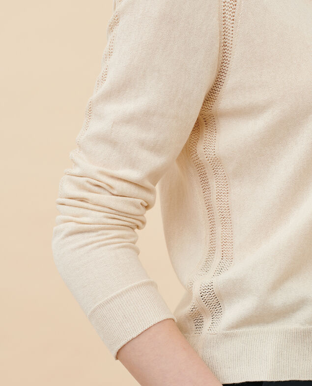 Mixed silk cardigan 30 natural