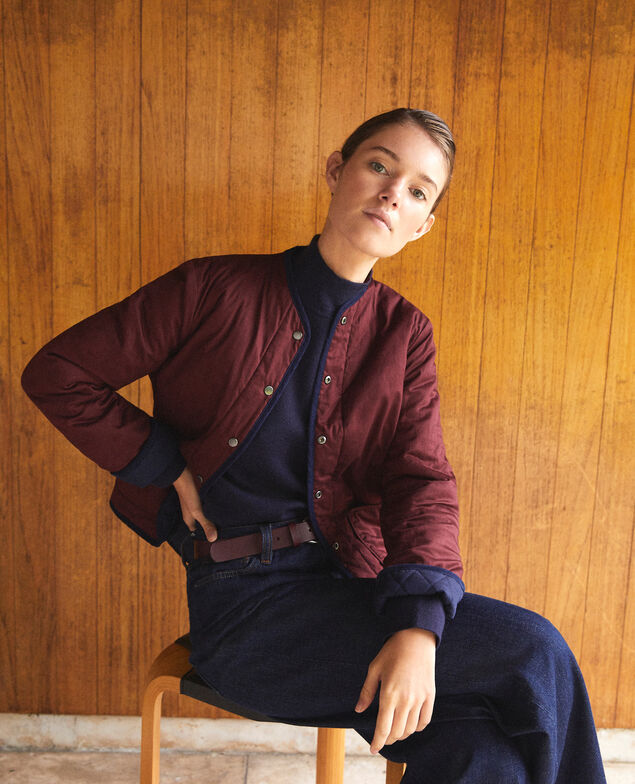 Reversible short jacket Blue