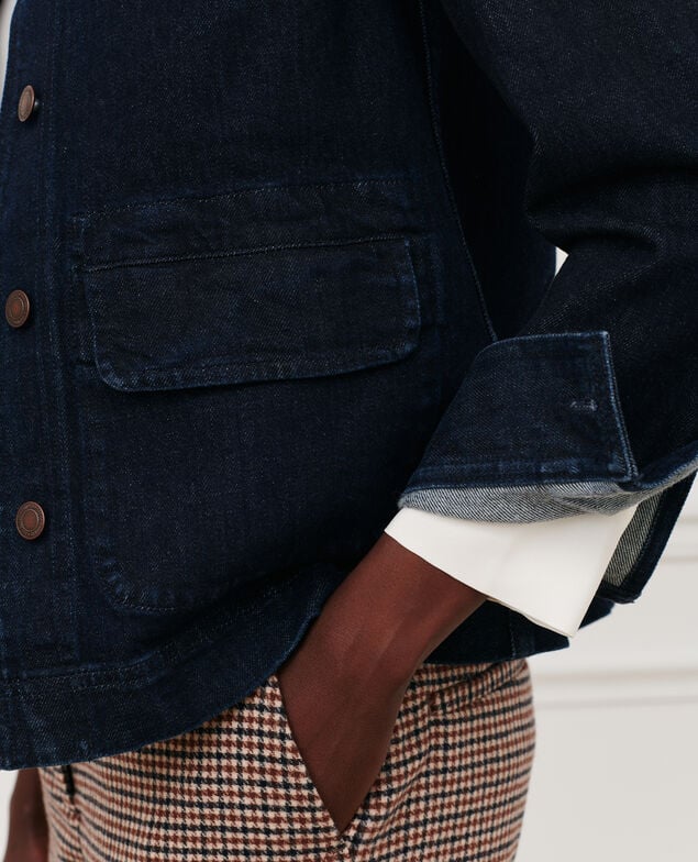 Cotton work jacket 103 denim
