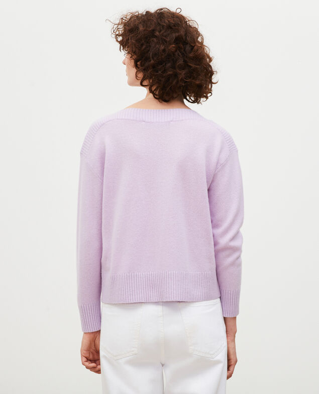 Cashmere boatneck jumper Pastel lilac
