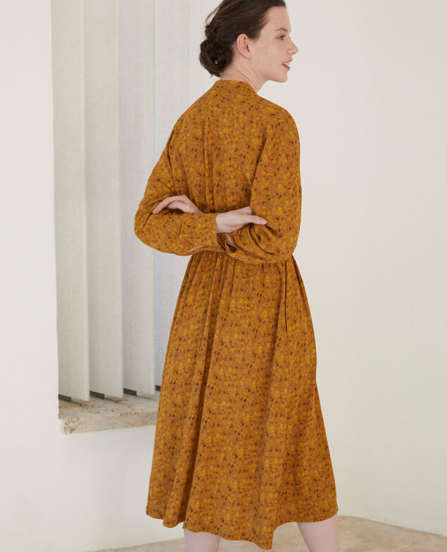 Printed dress Ld golden spice