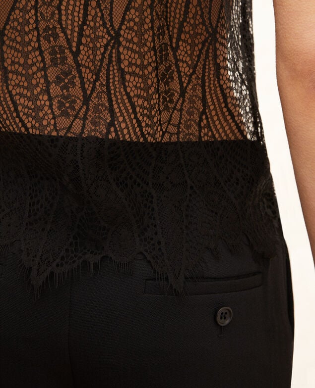 Lace cami Noir