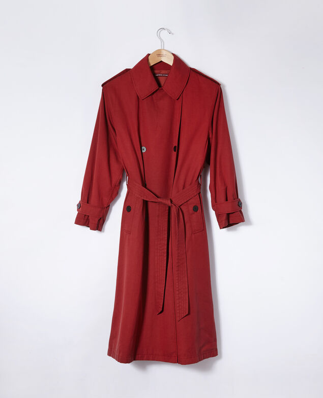 Mid-length trench coat Red