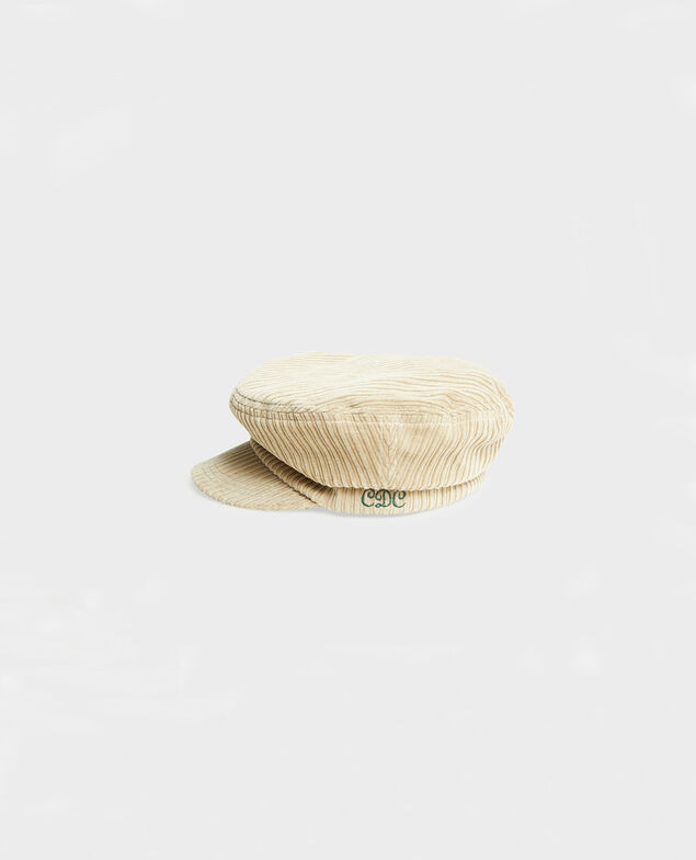 Corduroy cap Light taupe