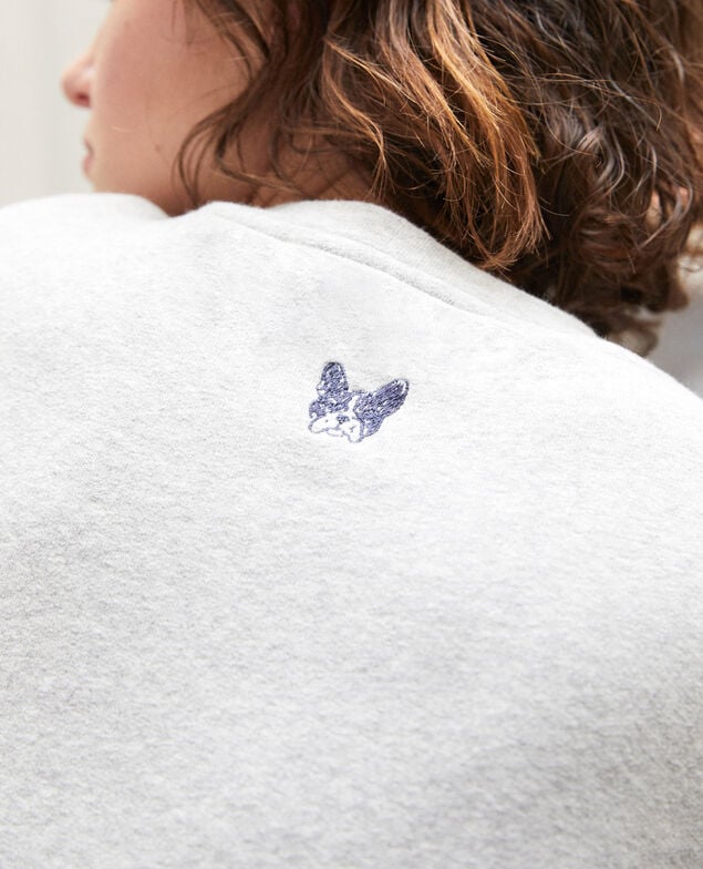 Embroidered Léon sweatshirt Grey