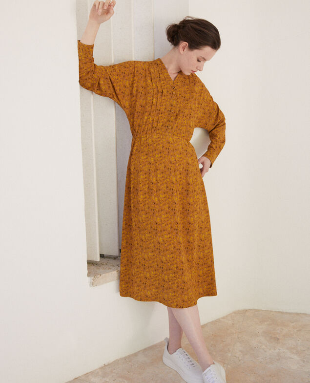 Printed dress Ld golden spice
