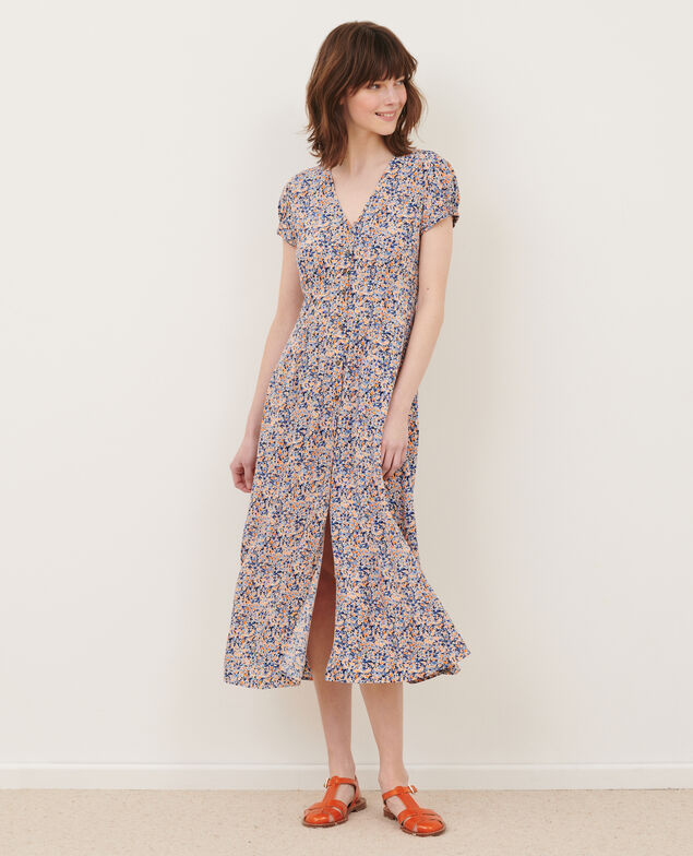 LUDIVINE - Floaty maxi dress 116 print blue
