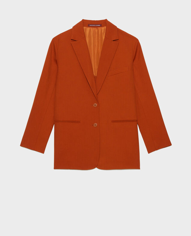 Wool boyfriend blazer Umber