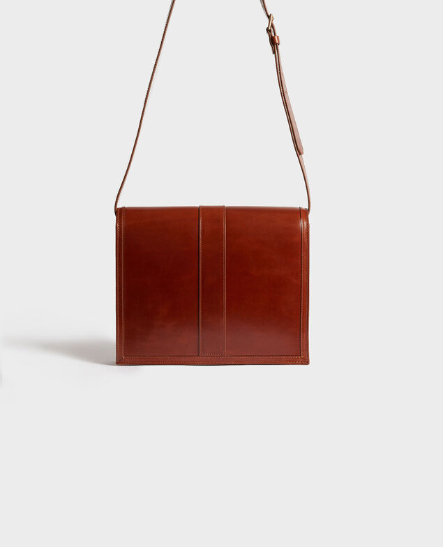 Vintage-style leather bag Pumpkin spice