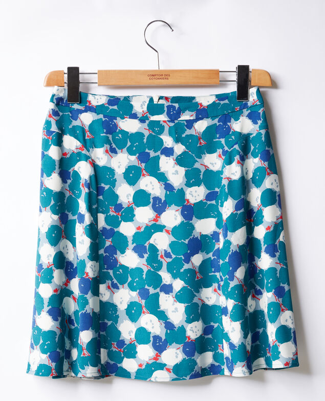 Printed skirt Blossom shadow pacific green