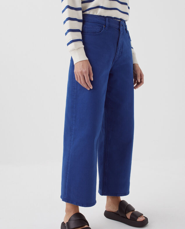 EMY - Wide cropped jeans H660 sodalite blue