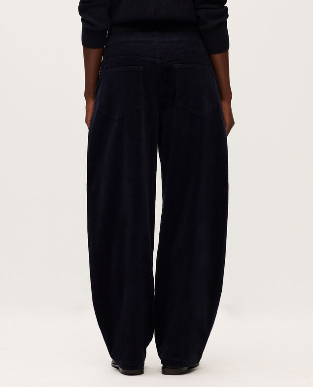 Barrel leg corduroy trousers U690 navy