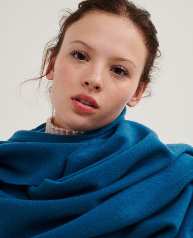 Wool scarf 4258 blue_coral