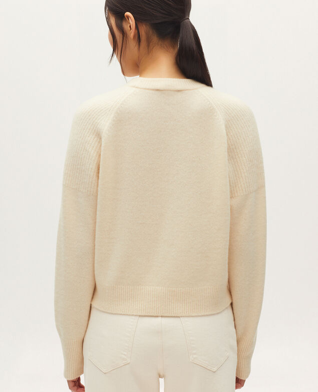 Cashmere jumper K300 ecru beige