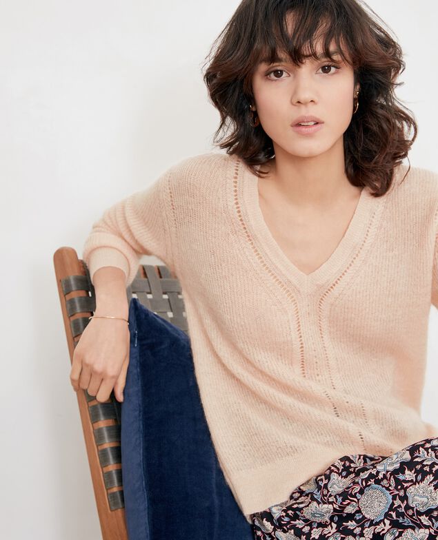 Jumper with mohair Nude