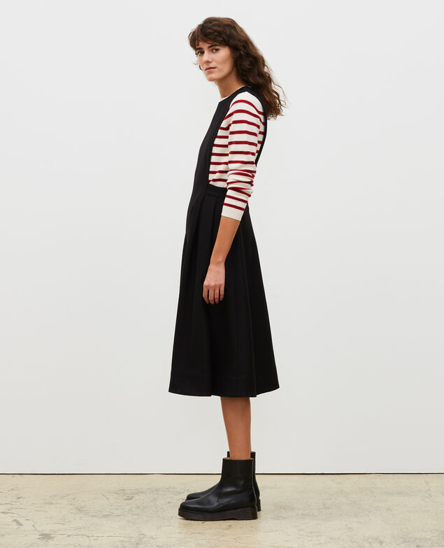 Wool pinafore dress Black beauty
