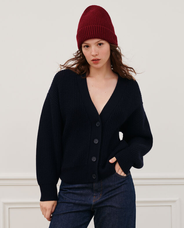 Virgin wool cardigan 8846 69 navy