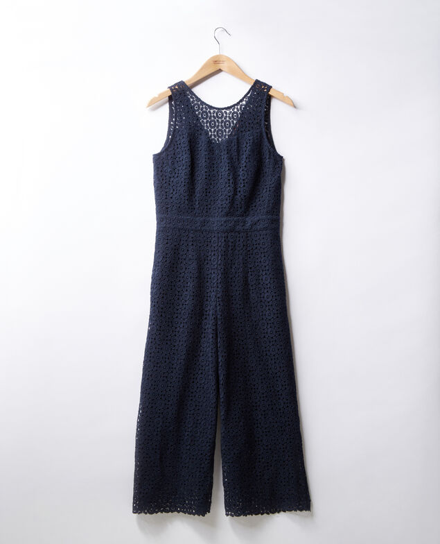 Broderie anglaise jumpsuit Navy