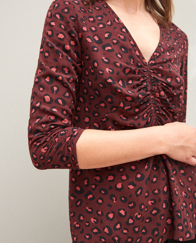Frilly blouse Brown