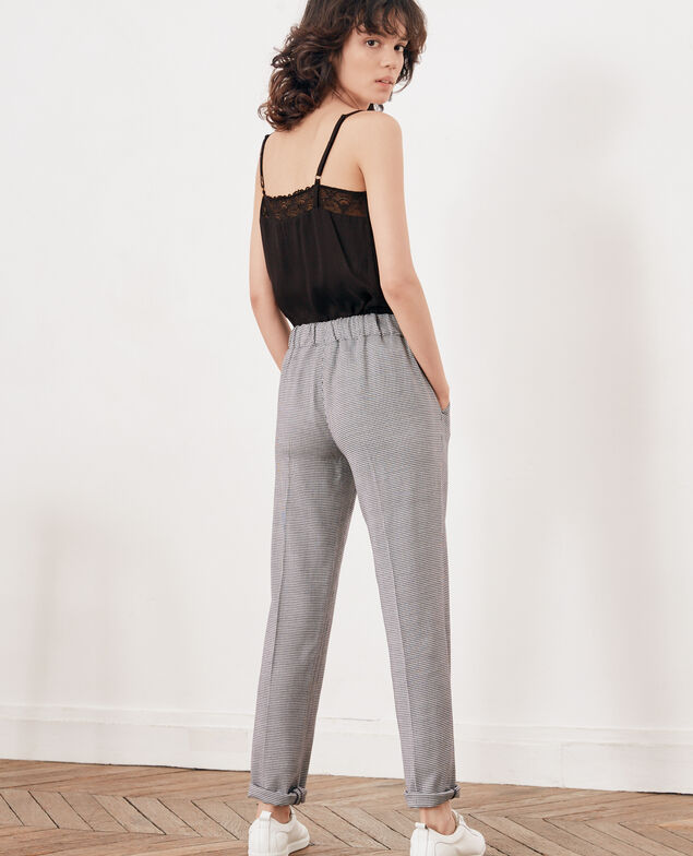 Houndstooth jacquard trousers Pied de poule