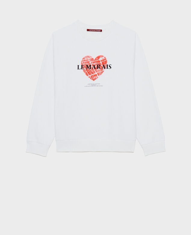 Fleece sweatshirt Brilliant white