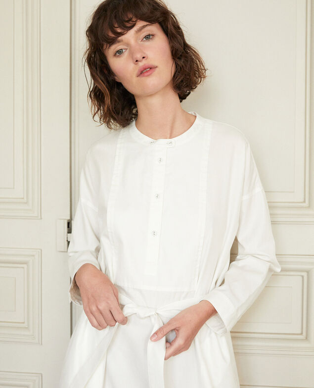 Dress with bib White