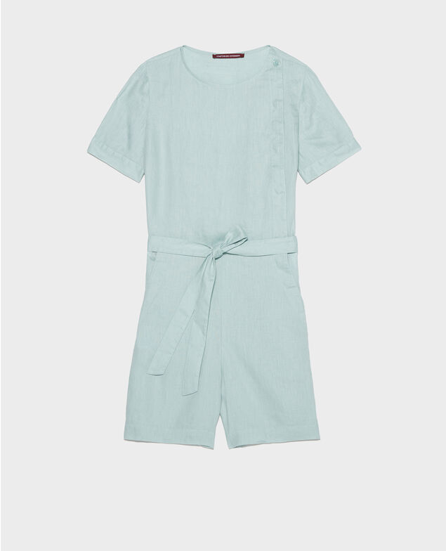 Linen playsuit Blue haze