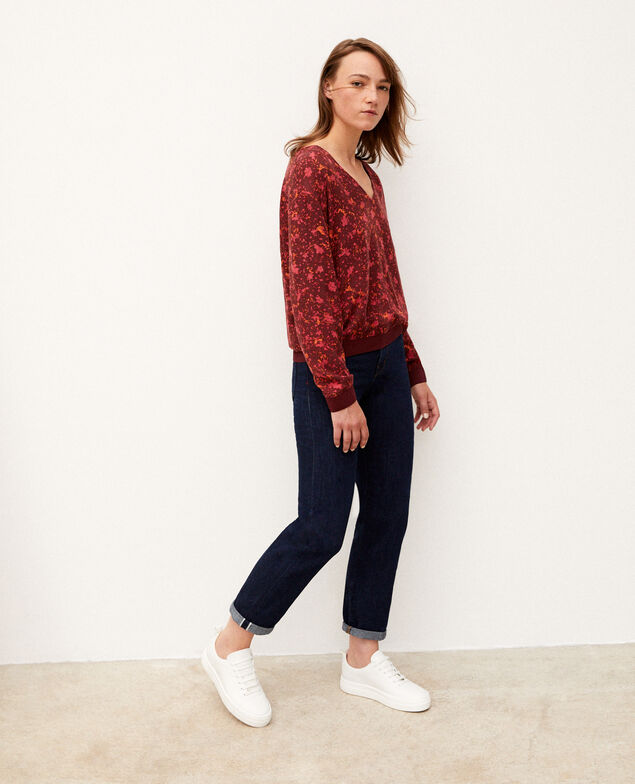 V-neck blouse Red