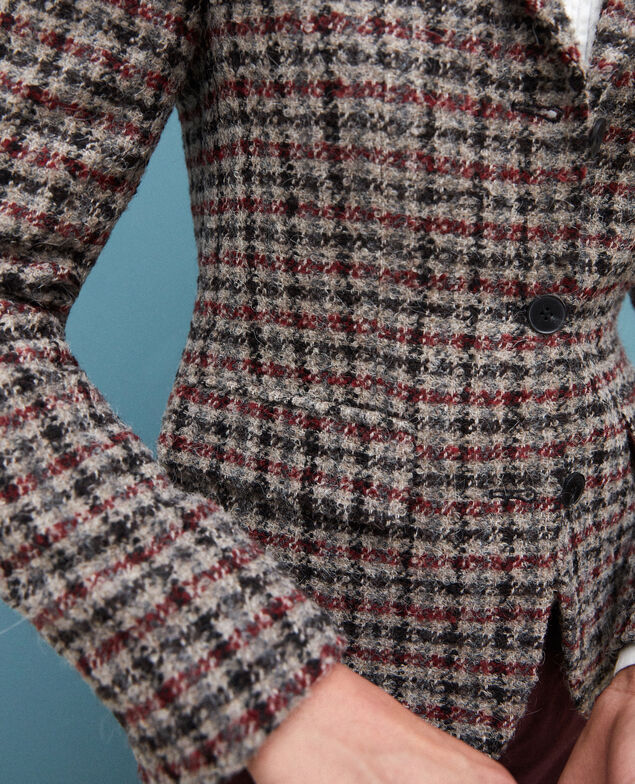 Wool blend blazer Red