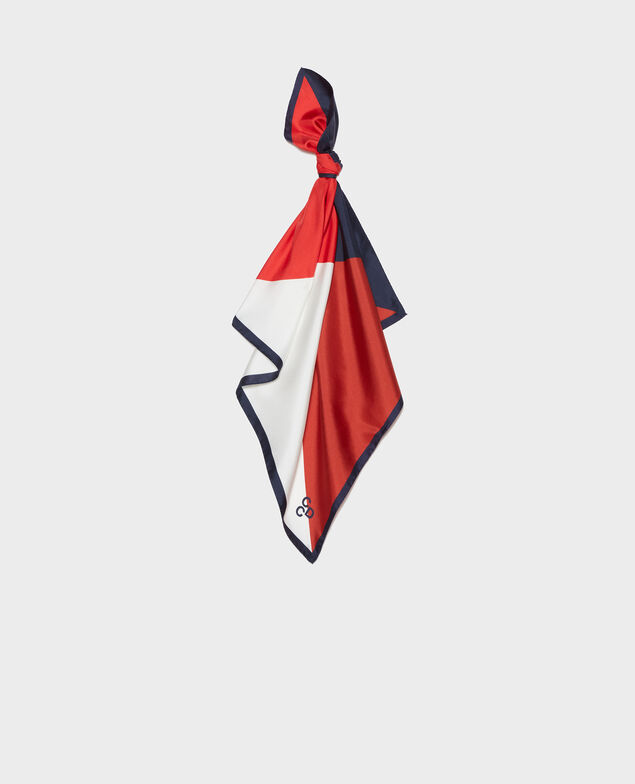 Silk scarf Maritime blue