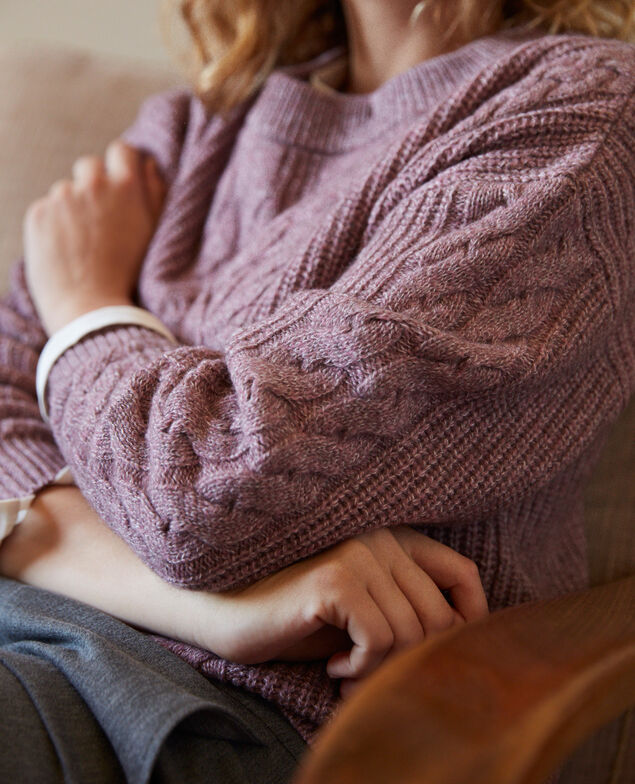 Cable-knit jumper Hushed violet