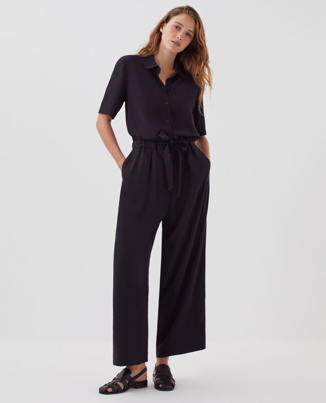 Silky jumpsuit H091 black beauty