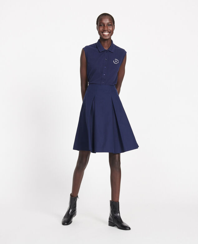 Cotton polo shirt Maritime blue
