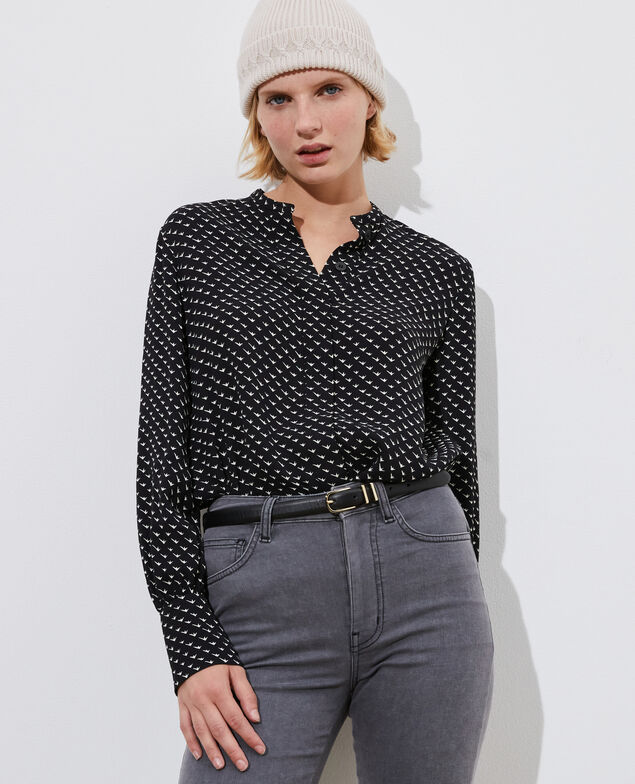 Printed blouse Birdy black