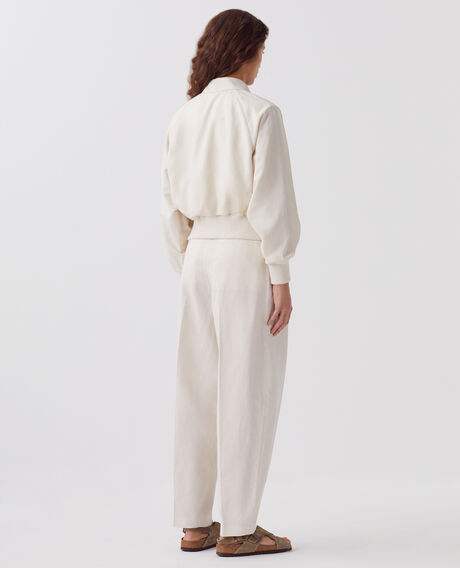 Zip-up jacket J314 beige