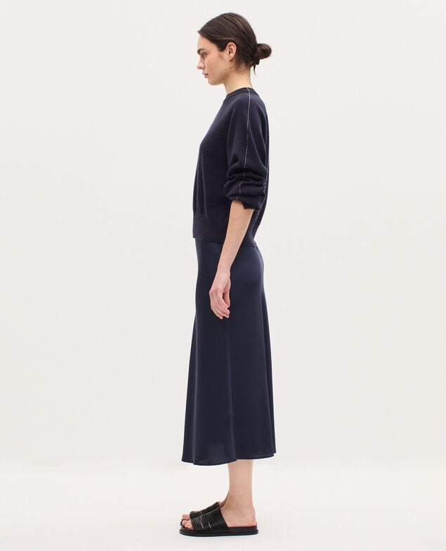 Silky midi skirt H695 night sky