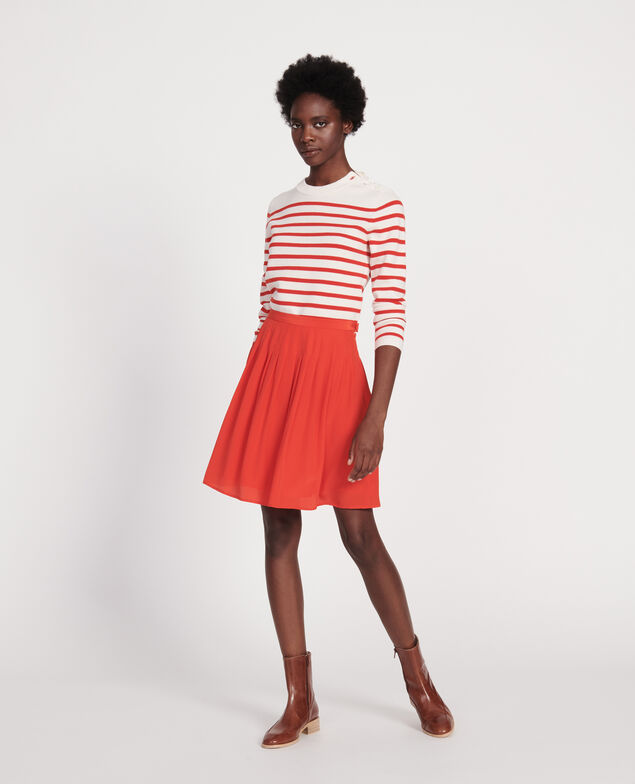 Loose skirt Fiery red