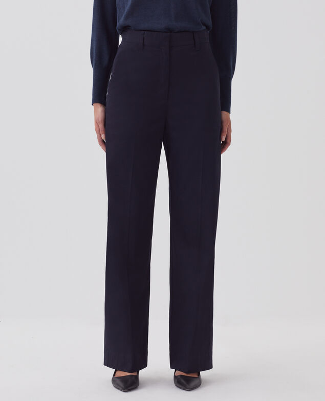 BLANDINE - Straight trousers H695 night sky