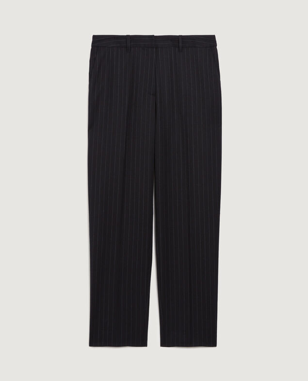 Wool cigarette trousers K690 st navy