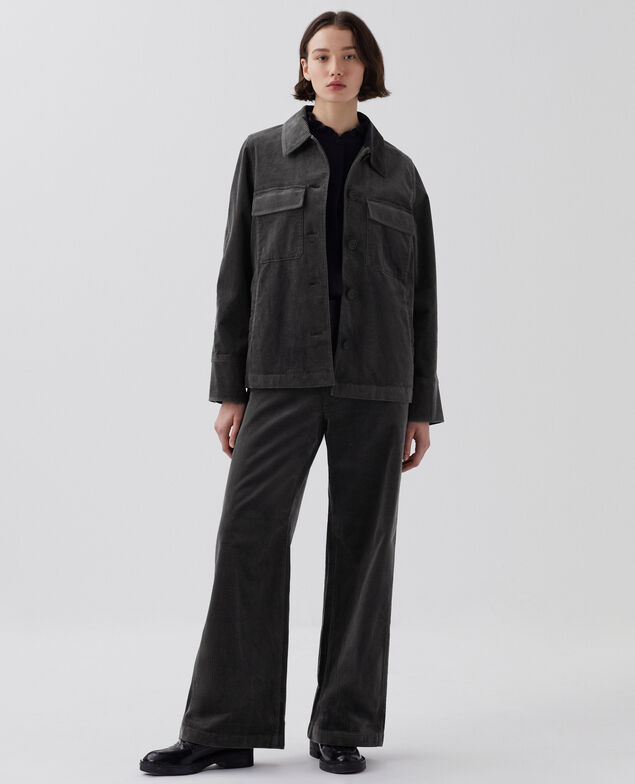 Corduroy jacket U070 gray