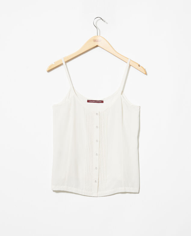 Silk blend cami Off white