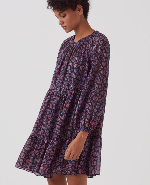 Floaty mini dress I691 indienne navy