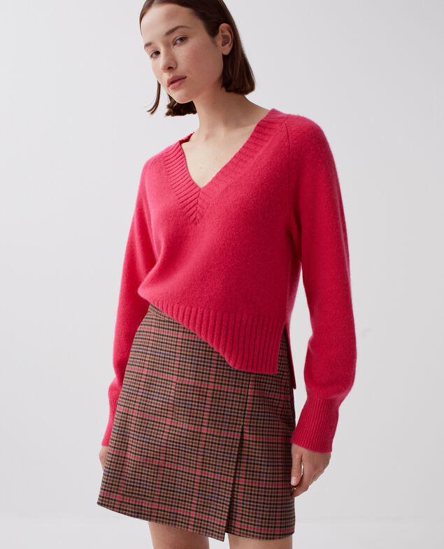 Cashmere V-neck jumper I120 virtual pink